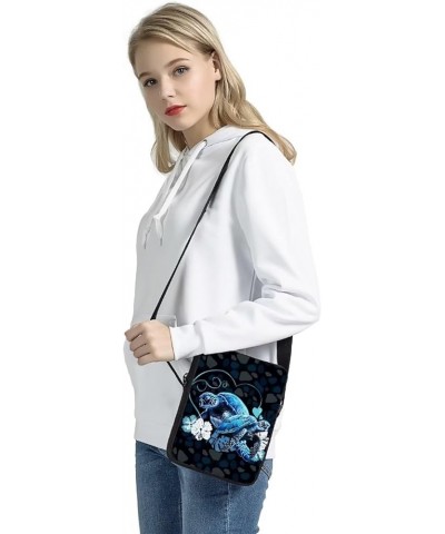 Mini Messneger Bag Shoulder Handbag Outer Travel Cross Body Bags Purse Sea Turtle Floral $9.53 Satchels