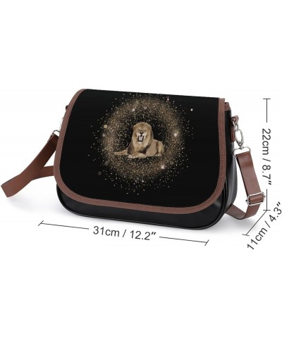 African Lio Messenger Bag Casual Crossbody Shoulder Bags Lightweight Waterproof Fashion Purse for Women $16.40 Shoulder Bags