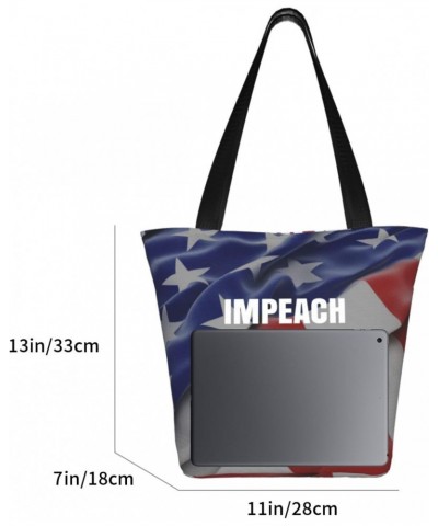 Impeach Biden He is an Absolute Disgrace to This Nation Women'S Casual One Shoulder Carry Shopping Bag Large Capacity Working...