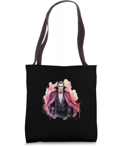 Retro Halloween, Vampire and Dracula in Pink. Fun Halloween Tote Bag $15.60 Totes