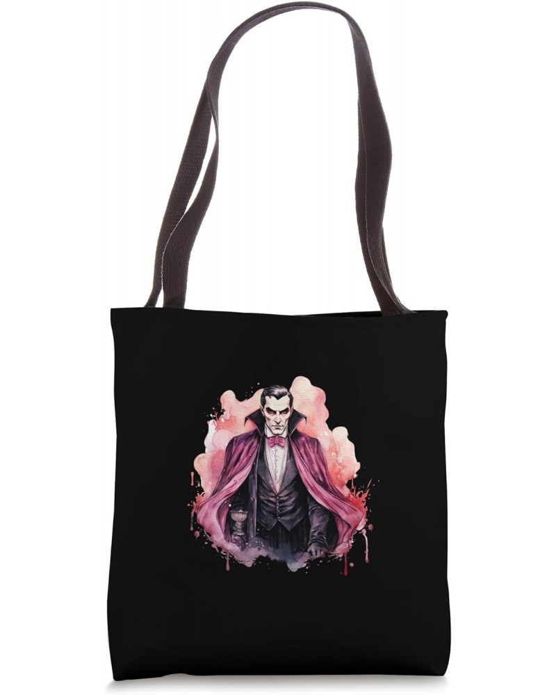 Retro Halloween, Vampire and Dracula in Pink. Fun Halloween Tote Bag $15.60 Totes