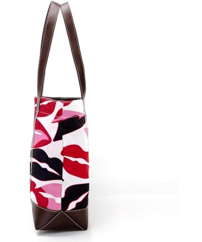 Tote Bags, Large Tote Bag, Women's Tote Handbags, Lips Print Pink, Tote Bag for Work Design 12382 $27.35 Totes