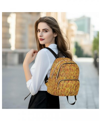 Fashion Backpack Mini Backpack Purse Casual Daily Backpack Yellow Rose for Travel for College Work Medium $18.35 Backpacks