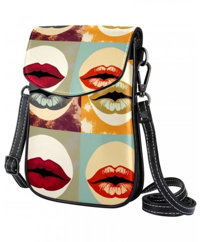 Crossbody Bags for Women,Crossbody Bag Men,Small Sling Bag,Abstract Kiss Modern Lips,Crossbody Purse $12.92 Crossbody Bags