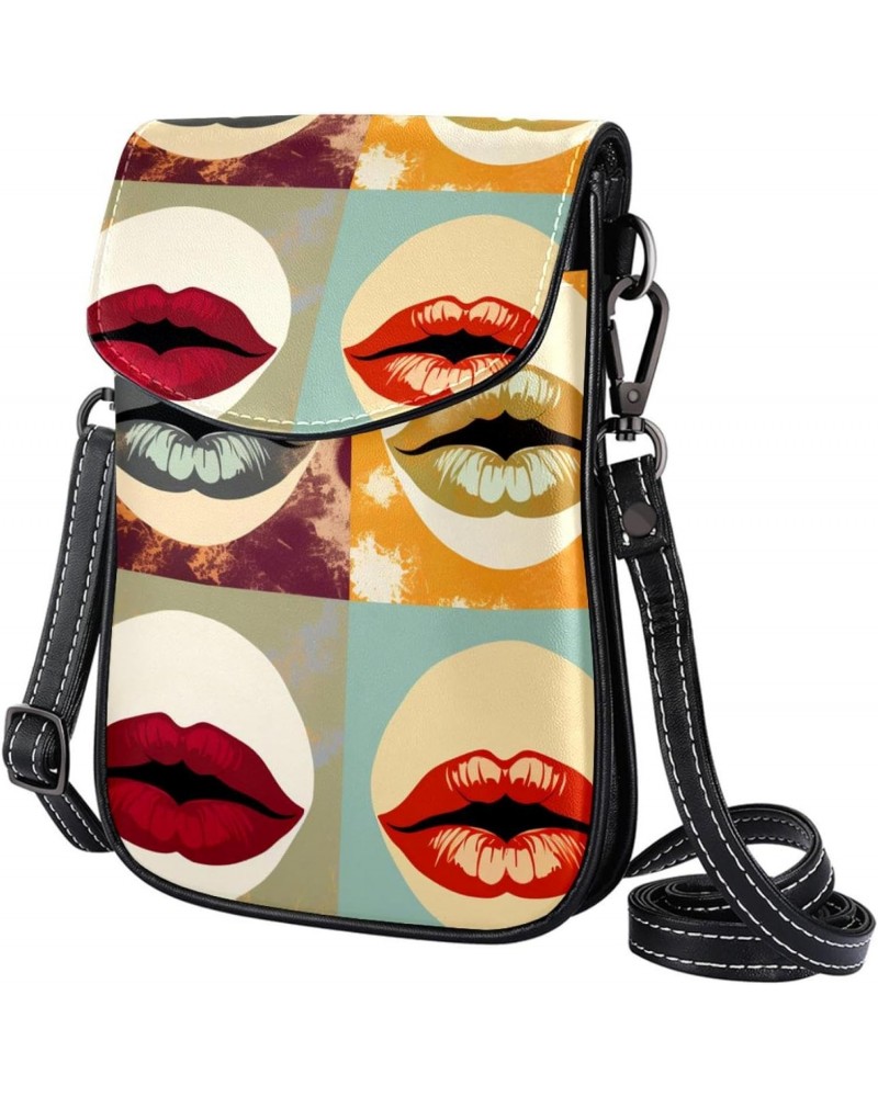 Crossbody Bags for Women,Crossbody Bag Men,Small Sling Bag,Abstract Kiss Modern Lips,Crossbody Purse $12.92 Crossbody Bags