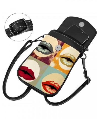 Crossbody Bags for Women,Crossbody Bag Men,Small Sling Bag,Abstract Kiss Modern Lips,Crossbody Purse $12.92 Crossbody Bags