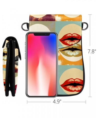 Crossbody Bags for Women,Crossbody Bag Men,Small Sling Bag,Abstract Kiss Modern Lips,Crossbody Purse $12.92 Crossbody Bags