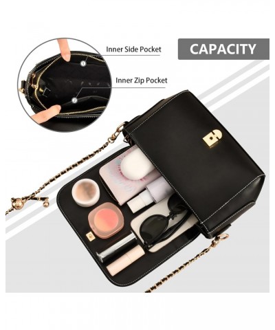 Artistic Foliages Stylish Leather Clamshell Crossbody Handbag with Detachable Adjustable shoulder strap $17.20 Crossbody Bags