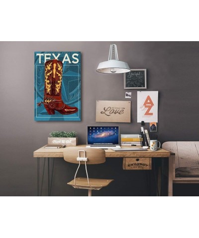 Texas, Cowboy Boot, Letterpress, (24x36 Wrapped Canvas, Wall Decor, Artwork) 24x36 Stretched Canvas $58.80 Totes