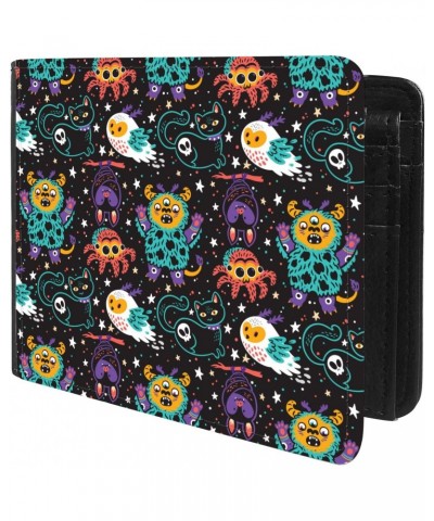 Unique Desige Pattern - Cats and Night Owls, Slim Front Pocket Wallet Billfold RFID Blocking $10.84 Wallets