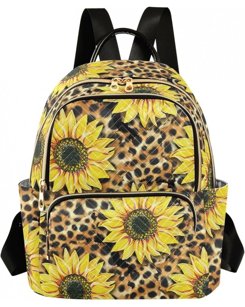 Mini Backpack Purse for Women Lightweight Girls Small Size Leopard Print Sunflower School Teens College Traveling Medium $19....