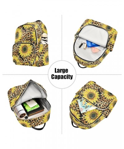 Mini Backpack Purse for Women Lightweight Girls Small Size Leopard Print Sunflower School Teens College Traveling Medium $19....