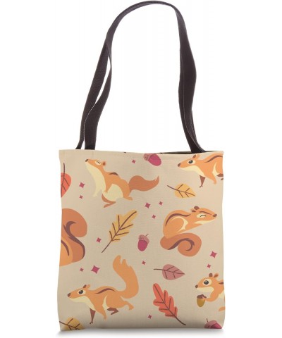 Fall Leaves 2022 Cute Squirrel and Nuts Tote Bag $11.18 Totes