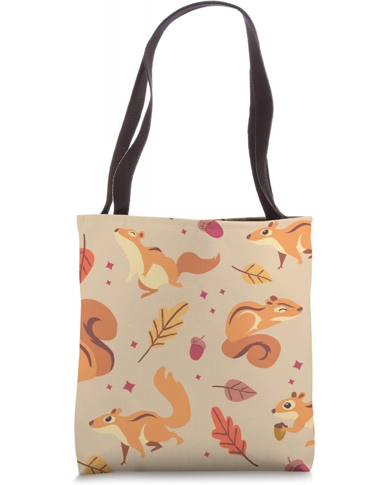 Fall Leaves 2022 Cute Squirrel and Nuts Tote Bag $11.18 Totes