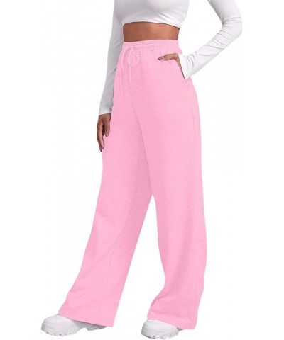 Womens Cargo Sweatpants Casual Baggy Athletic High Waisted Casual Loose Trousers Loose Fit with Pockets Sweat Pants 2-pink $1...