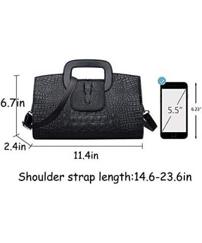 Top Handle Satchel Women Vintage Flap Tote Clutch Handbag Crossbody Shoulder Bag Purse Alligator Print $23.39 Totes