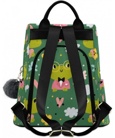 Backpack Purse for Women Fashion Travel Anti-theft Funny Frogs Daypack Casual Shoulder Bag Medium Size $22.65 Backpacks