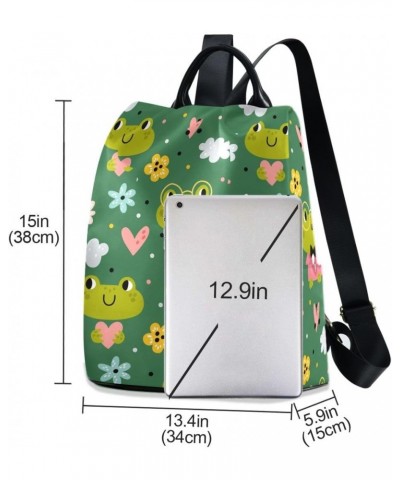 Backpack Purse for Women Fashion Travel Anti-theft Funny Frogs Daypack Casual Shoulder Bag Medium Size $22.65 Backpacks