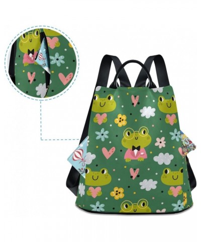 Backpack Purse for Women Fashion Travel Anti-theft Funny Frogs Daypack Casual Shoulder Bag Medium Size $22.65 Backpacks