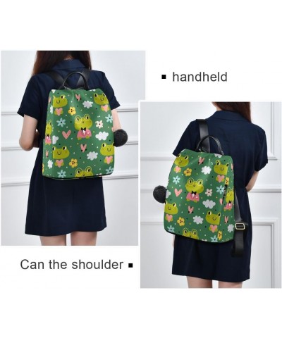 Backpack Purse for Women Fashion Travel Anti-theft Funny Frogs Daypack Casual Shoulder Bag Medium Size $22.65 Backpacks