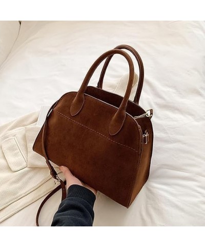 2024 Suede Purses For Women Bags Women Suede Purse Tote Bag Vintage Top Handle Fashion Retro Shoulder Satchel Top Handle Bag ...