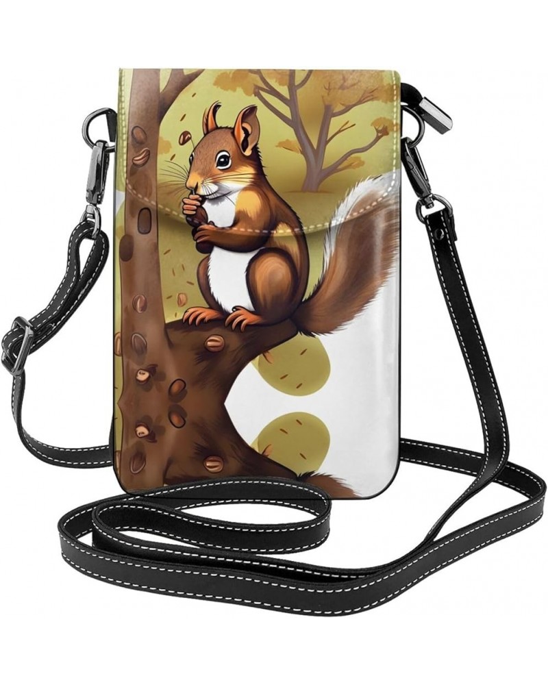 Flying Seagulls Stylish And Secure Cell Phone Purse Wallet Crossbody - Perfect For Daily Use And Travel Nut-eating Squirrel $...