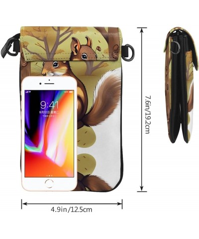 Flying Seagulls Stylish And Secure Cell Phone Purse Wallet Crossbody - Perfect For Daily Use And Travel Nut-eating Squirrel $...