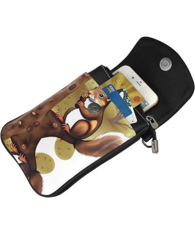 Flying Seagulls Stylish And Secure Cell Phone Purse Wallet Crossbody - Perfect For Daily Use And Travel Nut-eating Squirrel $...