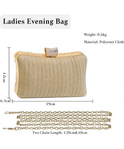 Women Glitter Clutch Bag Sequin Evening Bag Bridal Wedding Purse Women Charming Handbag Gold $15.99 Evening Bags