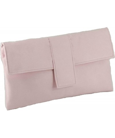 Womens Elegant Faux Suede Clutch Bag/Shoulder Bag Occasion Wedding Party Prom Bag Baby Pink $23.39 Clutches