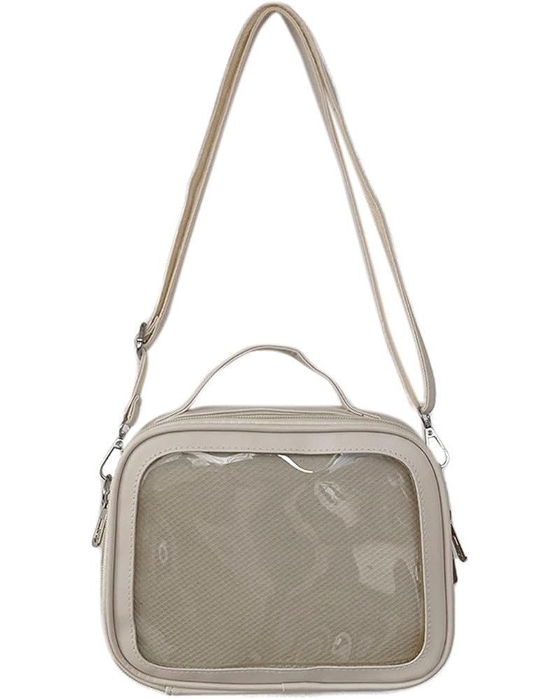 shoulder handbag Stylish Japanese Style Transparent Crossbody Bag for Women Fashionable and Functional Shoulder Bag Ivory Whi...