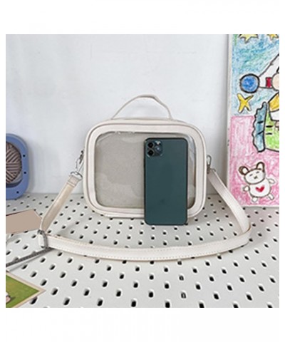 shoulder handbag Stylish Japanese Style Transparent Crossbody Bag for Women Fashionable and Functional Shoulder Bag Ivory Whi...