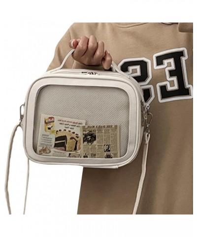 shoulder handbag Stylish Japanese Style Transparent Crossbody Bag for Women Fashionable and Functional Shoulder Bag Ivory Whi...