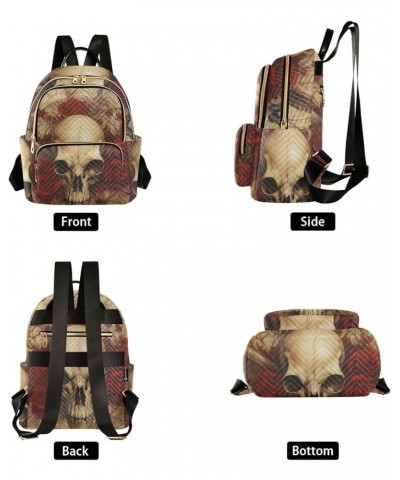 Medium Fashion Backpack for Women Vintage Gothic Skull Print Ladies Travel Daypack Aesthetic Shoulder Bag 10.2×5.1×12.5 IN $1...