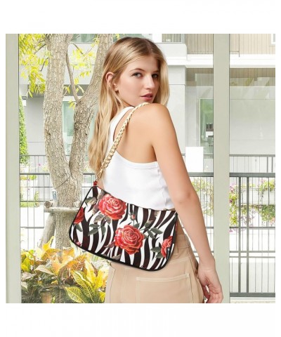 England Vintage Uk Flag Cute Shoulder Bags for Women Hobo Party Purses Artistic Tote Handbag Rose Zebra Print Cute $17.39 Sho...