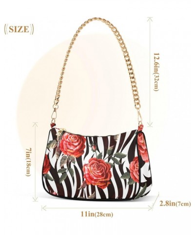 England Vintage Uk Flag Cute Shoulder Bags for Women Hobo Party Purses Artistic Tote Handbag Rose Zebra Print Cute $17.39 Sho...