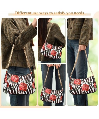 England Vintage Uk Flag Cute Shoulder Bags for Women Hobo Party Purses Artistic Tote Handbag Rose Zebra Print Cute $17.39 Sho...