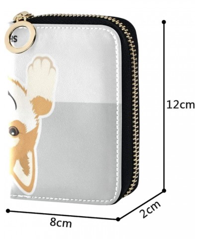 Shih Tzu Dog Face HeadGrey Credit Card Coin wallet, RFID Blocking Compact Women Leather Card Holder, Key Change Organizer, Zi...