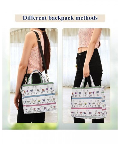 Womens Boho Colors Llama Ethnic Stripes Satchel Tote Crossbody Bag for Weekender Travel Beach Gym Multi05 $14.02 Totes