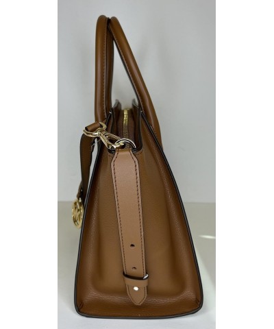 MICHAEL Avril Large Top-Zip Satchel bundled with Trifold Wallet Purse Hook (Signature MK Vanilla/Luggage) $88.03 Satchels