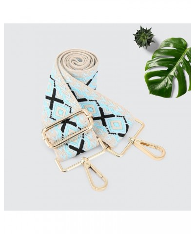 Purse Straps Replacement Crossbody - Adjustable Bag Strap for Purses, Wide Shoulder Strap for Women Guitar Purses Blue Cross ...