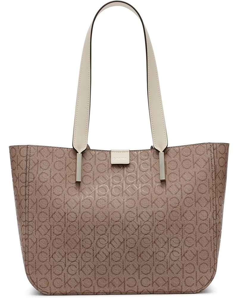 Audrey East/West Tote Almond/Taupe/White Embossed $40.25 Totes