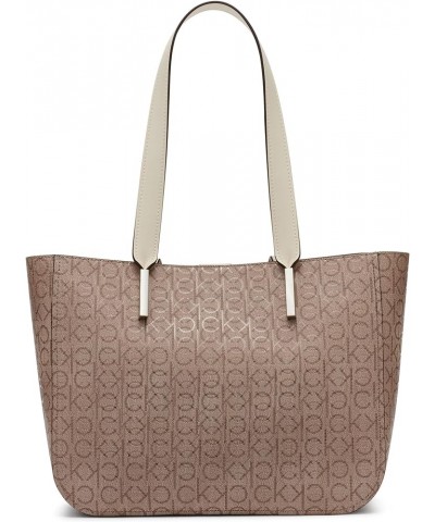 Audrey East/West Tote Almond/Taupe/White Embossed $40.25 Totes