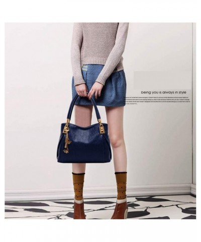 Women Handbag Purses Set Pattern Shoulder Bag Crossbody Wallet PU Leather Tote Bag 3PCS Set Blue $50.92 Totes