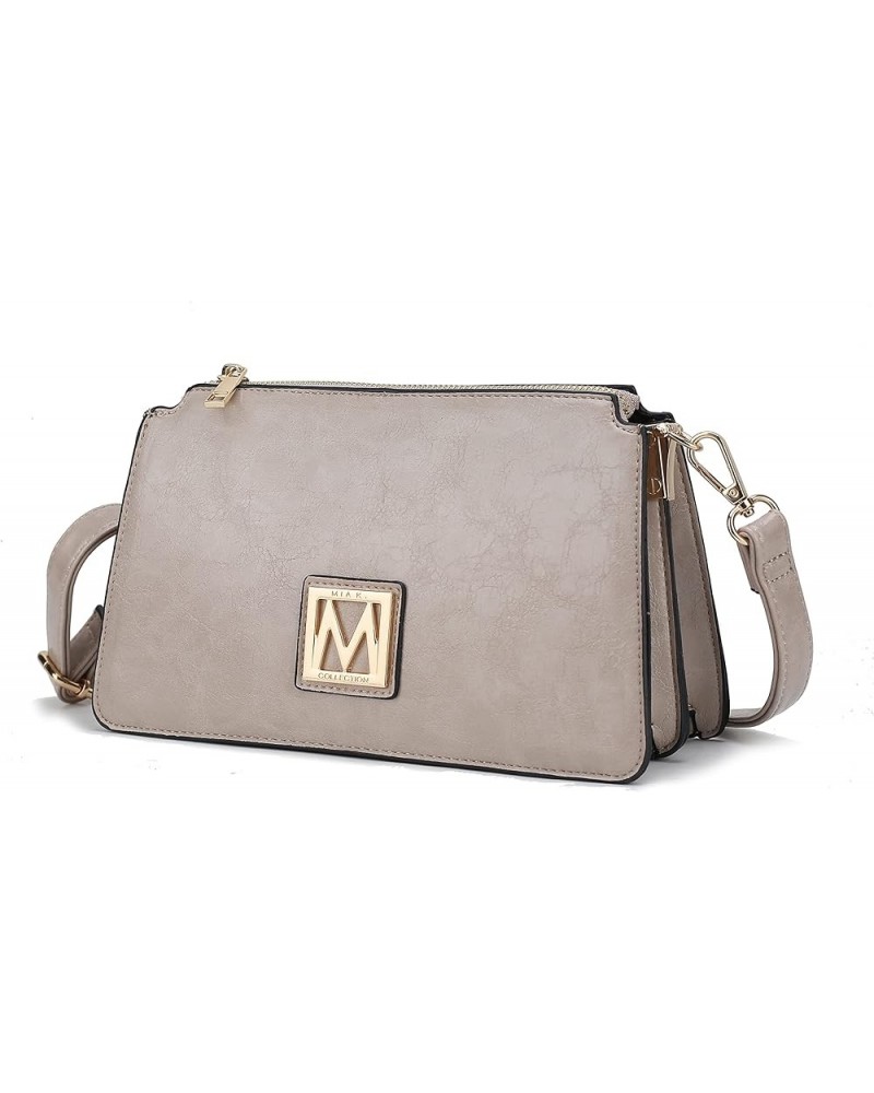 Shoulder Bag for Women, Vegan Leather Fashion Crossbody Handbag Messenger Purse Domitila Taupe $22.54 Crossbody Bags