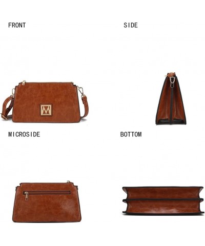 Shoulder Bag for Women, Vegan Leather Fashion Crossbody Handbag Messenger Purse Domitila Taupe $22.54 Crossbody Bags