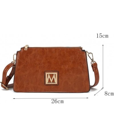 Shoulder Bag for Women, Vegan Leather Fashion Crossbody Handbag Messenger Purse Domitila Taupe $22.54 Crossbody Bags