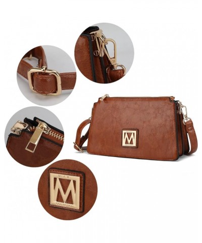 Shoulder Bag for Women, Vegan Leather Fashion Crossbody Handbag Messenger Purse Domitila Taupe $22.54 Crossbody Bags