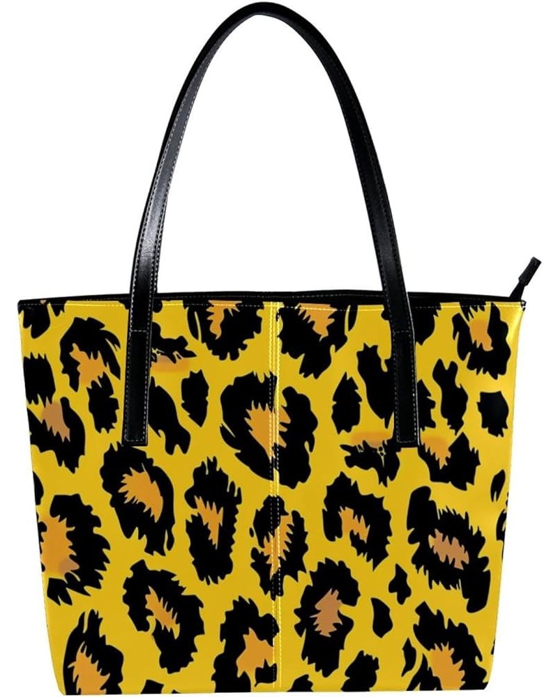 Tote Bag, Large Tote Bags for Women, Tote Bag with Zipper, Yellow Gray Animal Paw Lovely, Tote Bags for Women Design 7409 $23...