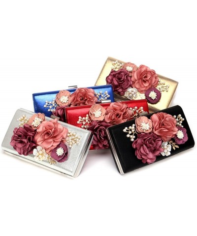 Evening Bags for Women's Elegant Flower Clutch Luxurious Purse Ladies for Party Prom Wedding Banquet White $33.91 Evening Bags